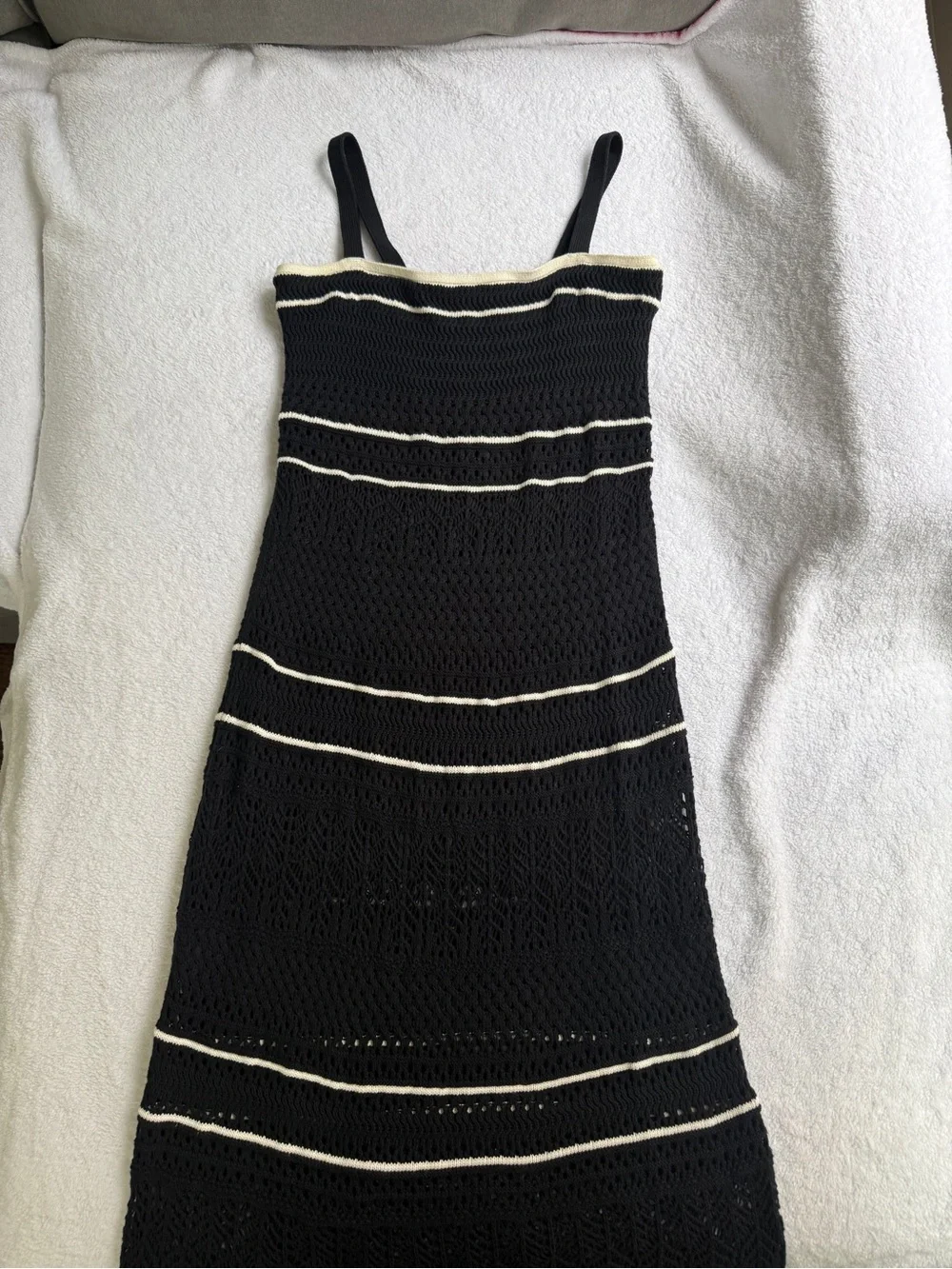 Abercrombie & Fitch Crochet-Style Maxi Dress Black